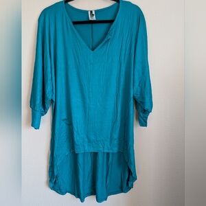 NWOT Poliana Plus Teal Top Size 2X